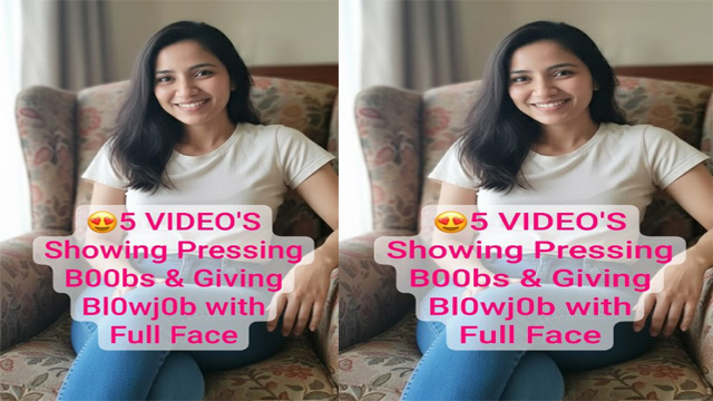 Desi GF Viral Showing Pressing – Boobs & Giving Amazing Blowjob – with Full Face
