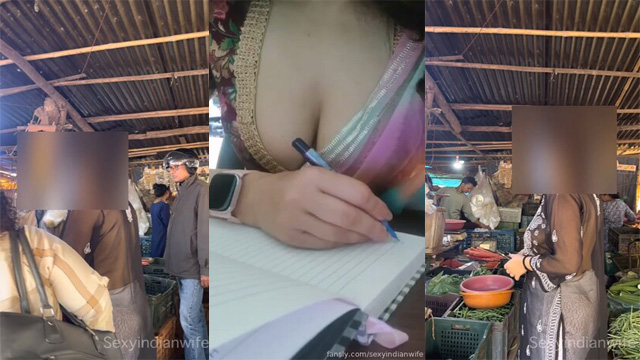 SexyIndianWife Dare In Crowded – Veg Market Hotel Full naked
